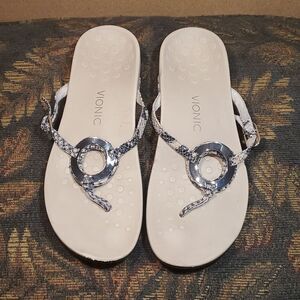 Vionic Women's Karina Faux Snakeskin Flip Flop